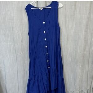 Button down high low dress